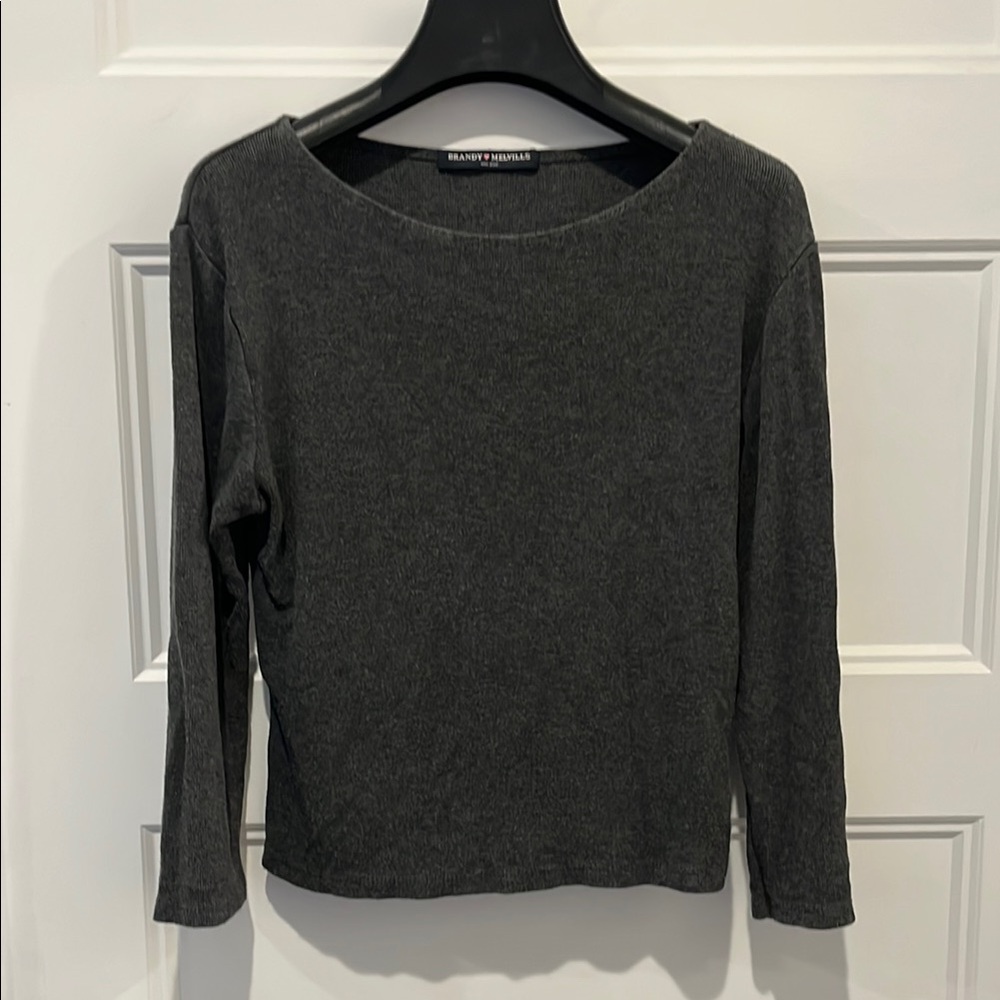 Cropped Soft 3/4 Sleeves Tee